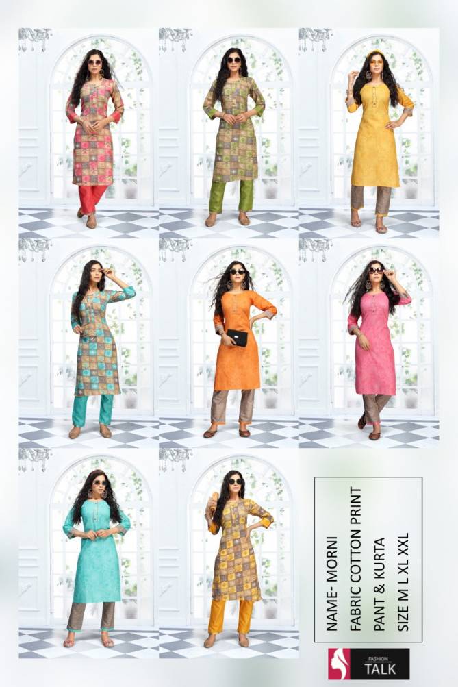 Ft Morni Latest Fancy Designer Ethnic Wear Cotton Printed Kurti With Bottom Collection
